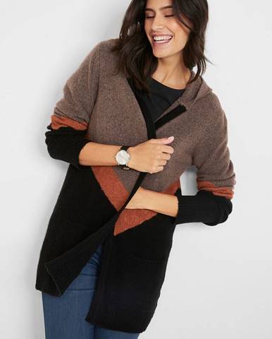 Pletený sveter s colour-blocking