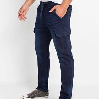 Mikinové džínsy, Slim Fit, Straight, s kapsáčovými vreckami