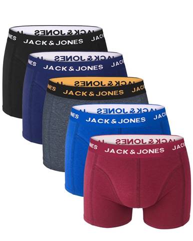 JACK & JONES - 5PACK port royal boxerky z organickej bavlny -M (82-87 cm)