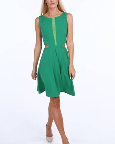 Zelené dámske šaty so šifónom