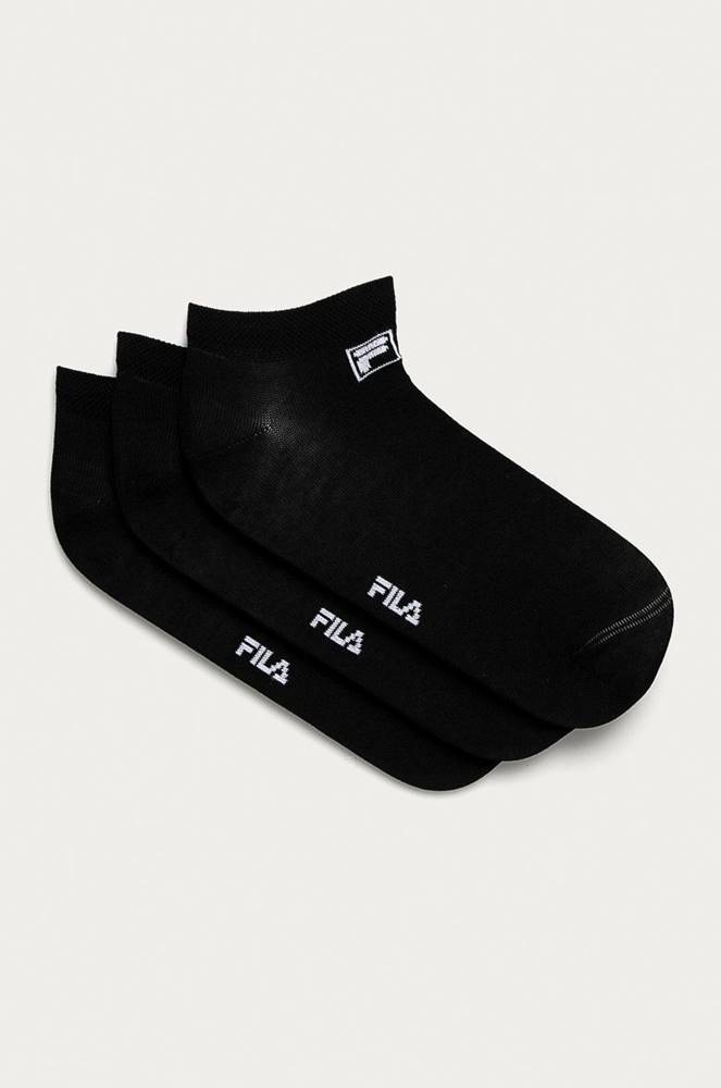 Ponožky Fila (3-pak) čierna farba