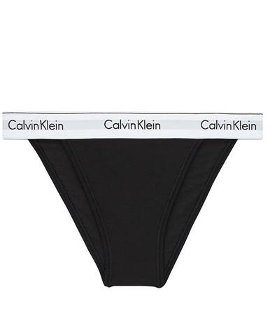 CALVIN KLEIN - modern cotton high leg čierne brazilky -XS