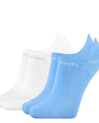 CALVIN KLEIN - 2PACK CK logo coolmax blue combo členkové ponožky-UNI
