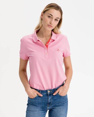 Gant Contrast Collar Polo tričko Ružová