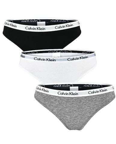 3PACK Cotton stretch dámske nohavičky čierne, sivé a biele z organickej bavlny-XS