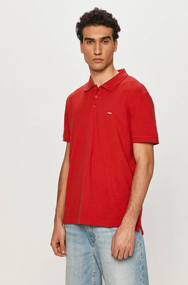 Polo tričko Levi's červená farba