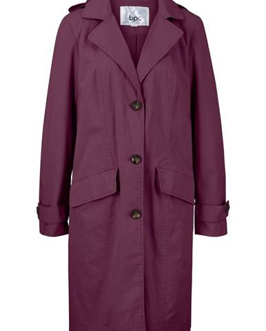 Široký bavlnený kabát s podšívkou a kapucňou, A-línia