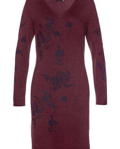 Pletené šaty s kvetovaným vzorom