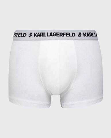 Boxerky Karl Lagerfeld 3-pak pánske, biela farba