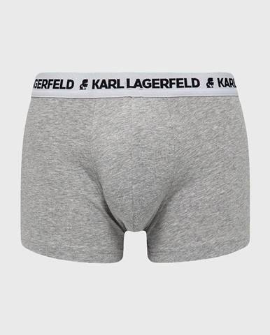 Boxerky Karl Lagerfeld 3-pak pánske, šedá farba