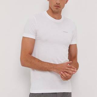 Tričko Calvin Klein Jeans pánske, biela farba, jednofarebné