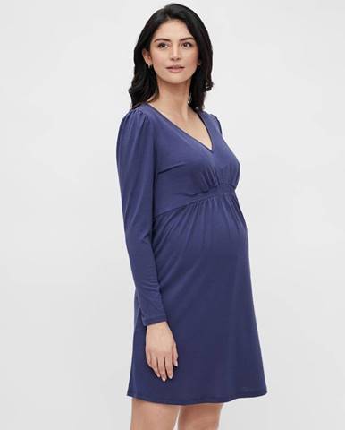 Modré tehotenské šaty Mama.licious Analia