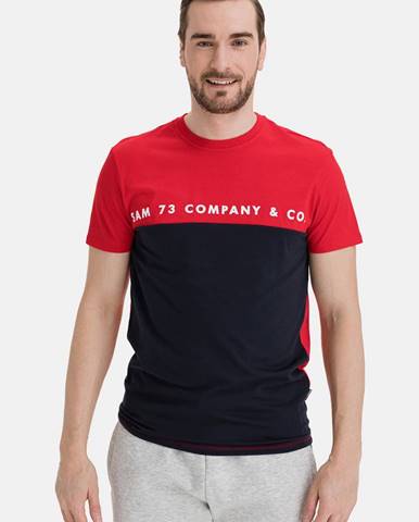 Modro-červené pánske tričko SAM 73