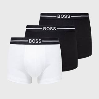 Boxerky Boss (3-pack) pánske, čierna farba