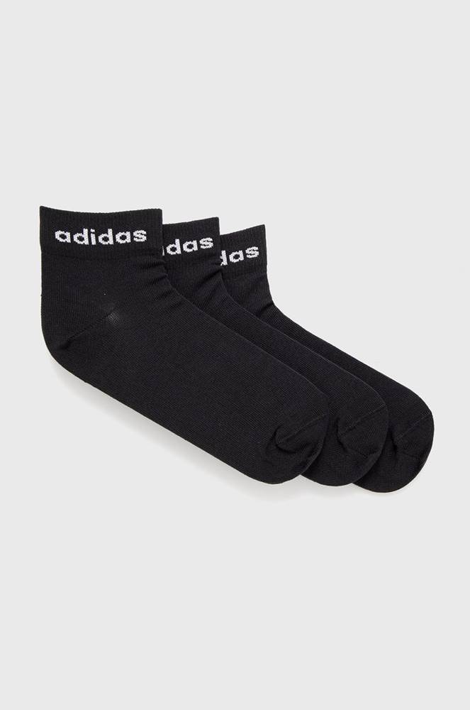 Ponožky adidas (3-pack) GE6177 pánske, čierna farba