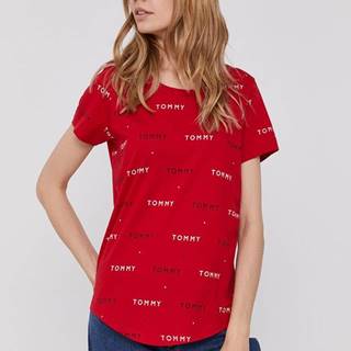 Tričko Tommy Hilfiger dámske, červená farba