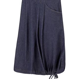 Džínsová sukňa so záhybmi, s pohodlným pásom a šnúrkou na zaviazanie