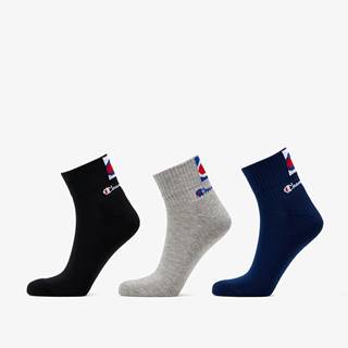 Champion 3 Pack Ankle Socks Black/ Grey/ Navy