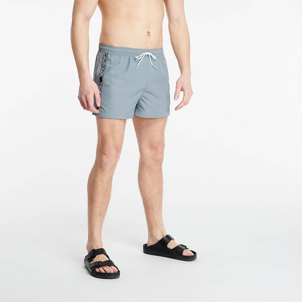 Calvin Klein Medium Drawstring Swim Shorts Grey