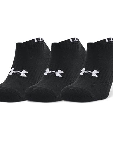 Under Armour Core No Show 3 Pack Black/ White