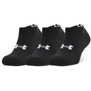 Under Armour Core No Show 3 Pack Black/ White