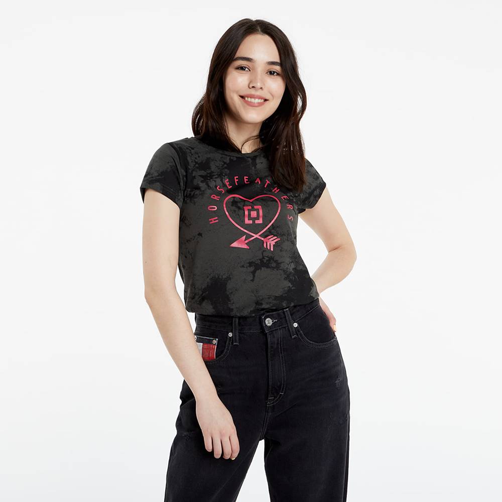 Horsefeathers Arrow Love Top Gray Tie Dye