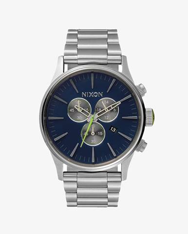 Nixon Sentry Chrono Watch Midnight Blue/ Volt Green