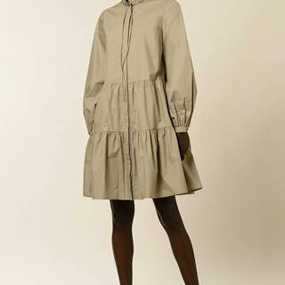Šaty Ivy & Oak TBA béžová farba, mini, áčkový strih