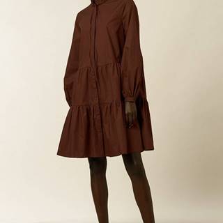 Šaty Ivy & Oak TBA bordová farba, mini, áčkový strih