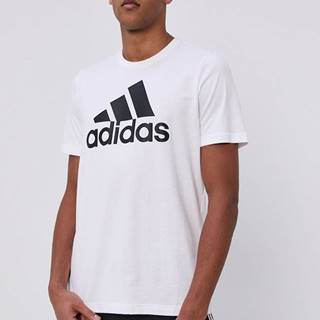Tričko adidas GK9121 pánske, biela farba, s potlačou