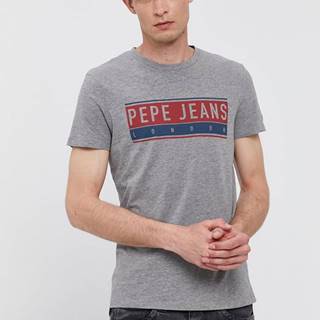 Tričko Pepe Jeans Jayo pánske, šedá farba, s potlačou