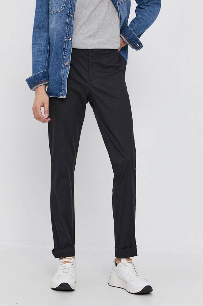 Nohavice Sisley pánske, čierna farba, rovné