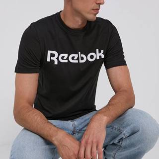 Bavlnené tričko Reebok Street čierna farba, s potlačou