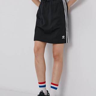 Sukňa adidas Originals H37774 čierna farba, mini, rovná