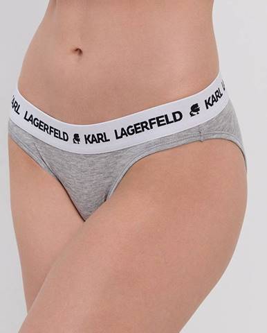 Nohavičky Karl Lagerfeld šedá farba