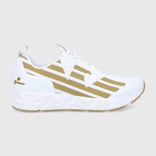 Topánky EA7 Emporio Armani biela farba, na plochom podpätku
