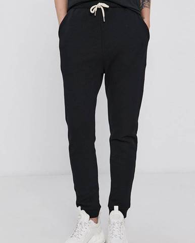 Nohavice John Frank dámske, čierna farba, jednofarebné