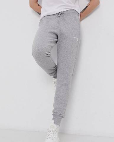 Nohavice New Balance WP03805AG dámske, šedá farba, melanžové