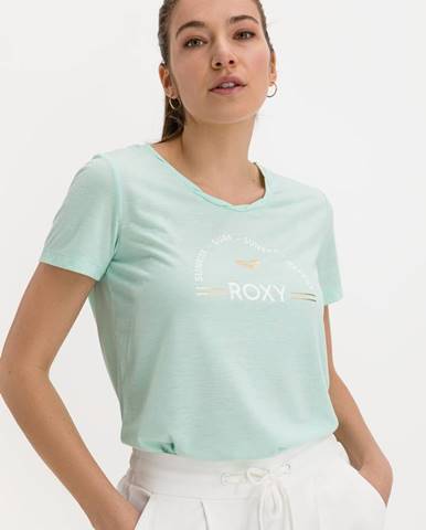 Mentolové tričko s potlačou Roxy
