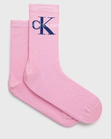 Ponožky Calvin Klein Jeans dámske, ružová farba