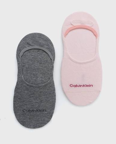Ponožky Calvin Klein (2-pak) dámske, ružová farba