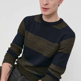 Sveter Jack & Jones pánsky, zelená farba, teplý
