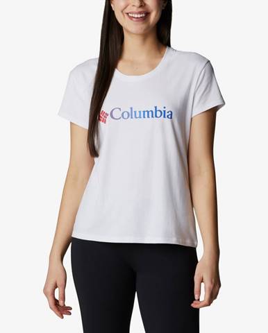 Tričká s krátkym rukávom pre ženy Columbia - biela