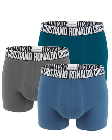 CRISTIANO RONALDO CR7 - 3PACK dark color boxerky s logom RONALDO z organickej bavlny-M (81-86 cm)