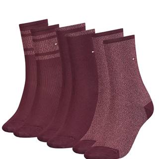 TOMMY HILFIGER - 3PACK lurex winetasting ponožky v darčekovom balení-39-42