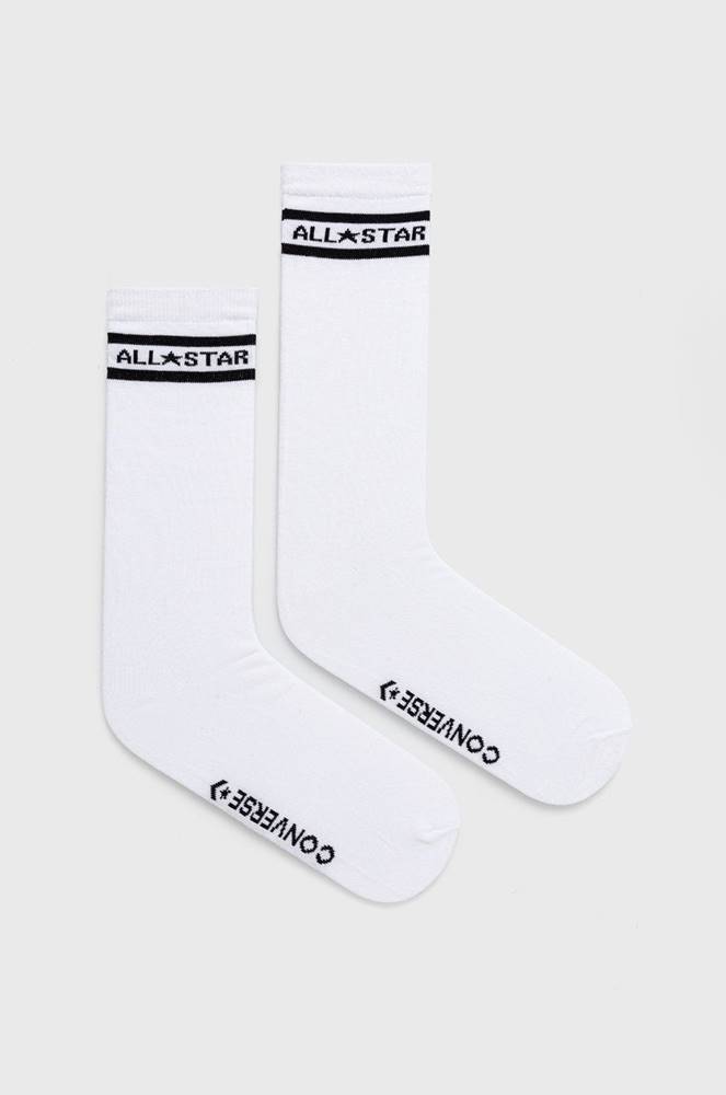 Ponožky Converse pánske, biela farba