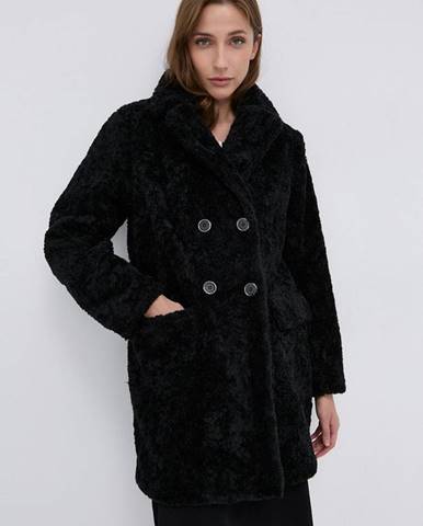 Kabát Morgan dámsky, čierna farba, prechodný, dvojradový