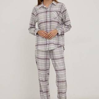 Pyžamo Lauren Ralph Lauren dámska, šedá farba