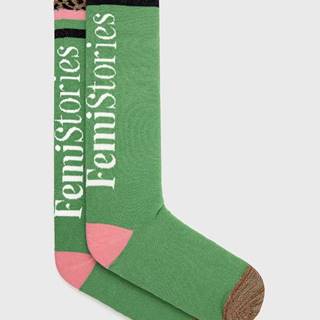 Ponožky Femi Stories dámske, béžová farba