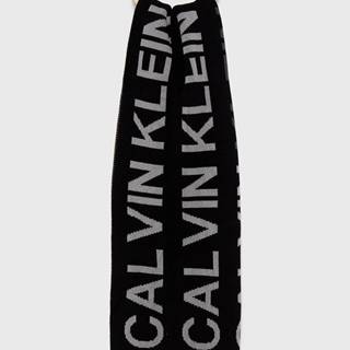 Čiapka a šál Calvin Klein Jeans čierna farba